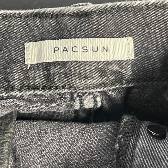 PacSun High Rise Straight Jeans – Size 23 – Black/Washed Black – Distressed - Picture 4 of 5